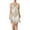 Beige, variant on Women's 1920S Gatsby Dress V Neck Sequin Bead Fringed Hem Flapper Dress Beige L