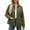 Green, variant on Women Casual Quilted Puffer Jacket Loose Comfy Lapel Long Sleeve Zip Up Coat Lightweight Winter Warm Outwear With Pocket