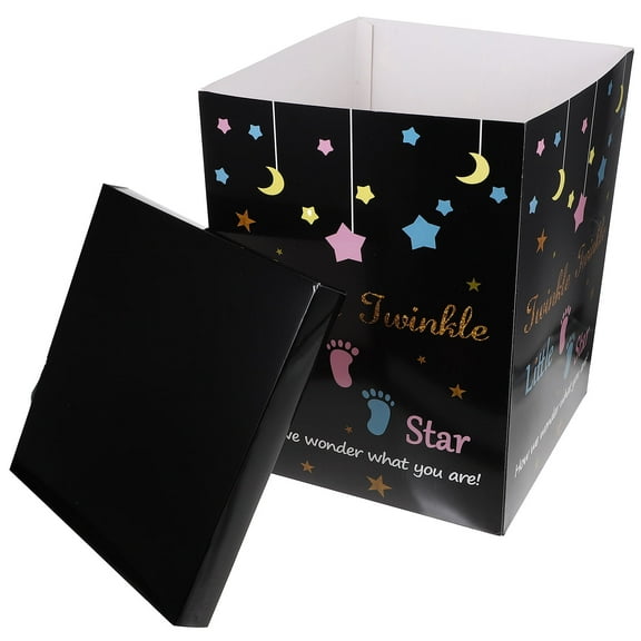 WASHWEPE Baby Shower Balloon Box Gender Reveal Box Paper 1Set 15.7x11.8x11.8in