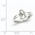 thumbnail image 3 of Sterling Silver Rhodium Diam. Heart Ring, 3 of 3