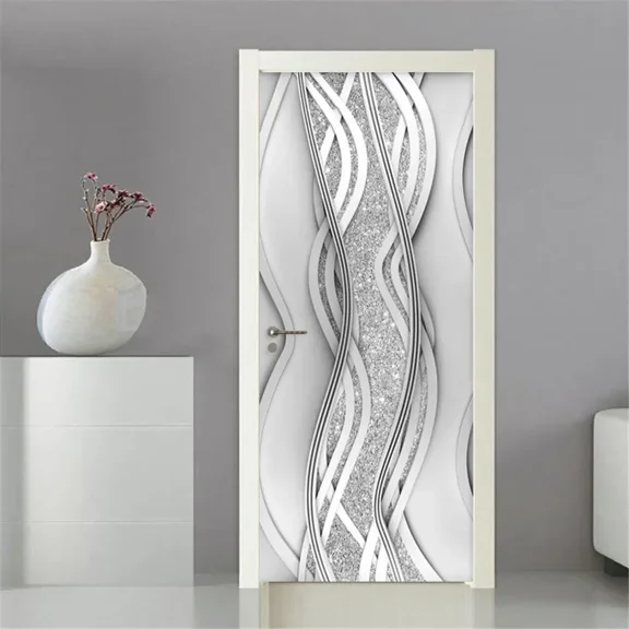 Corridor Modern Door Sticker PVC D DIY Self-Adhesive Abstract Fashion Wallpaper Living Room Art Post