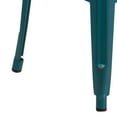 thumbnail image 6 of Emma + Oliver Commercial 30"H Backless Distressed Blue-Teal Metal Indoor-Outdoor Barstool, 6 of 7