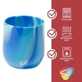 thumbnail image 2 of Silipint: Silicone 12oz Stemless Wine Glasses: 4 Pack - 2 Hippie Hops & 2 Arctic Sky - Flexible, Unbreakable, Hot/Cold, 2 of 8