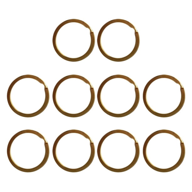 , 10 Anillos partidos tón, 15mm, 20mm, 25mm, 28mm, 30mm, 32mm, Llavero, para Anilla, Cierres de Soporte, Conector para Manualidad 30 mm Yotijar Split Key Chain