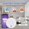 thumbnail image 2 of Alarma de Humo Inteligente WiFi con Batería de 10 Años Alarma de Incendio con Detector de Humo Tuya y para el Hogar Cumple con EN14604, 2 of 5