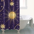 thumbnail image 5 of Gothic Shower Curtain - Dark Celestial Moon & Star Print, Mystical Cosmic Theme Bath Decor, Waterproof Polyester, 36"Wx72"L, Goth Aesthetic Gift, 5 of 5