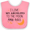 thumbnail image 3 of Inktastic I Love My Abuelito to the Moon and Back Boys or Girls Baby Bib, 3 of 4