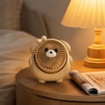 thumbnail image 6 of Portable Desk Fan Rechargeable Personal Table Fan with Puppy Shaped Design Cordless Solution for Home Dorm Room Decor and Bedside Table Air Circulation,1Pack Beige, 6 of 7