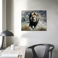 thumbnail image 4 of Nawypu Roaring lion canvas print wall decor, Animal Print, Lion canvas print art, Black White Lion Canvas Wall Art, Lion Portrait Canvas Print, Animal Canvas Print, Ready to Hang,, 4 of 6