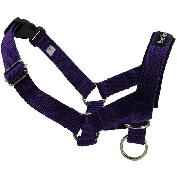 Dog Head Collar Halter Purple 5 Sizes (Small 6.5"8.25" Snout