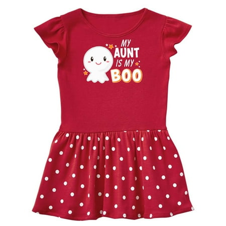 

Inktastic My Aunt is my Boo with Cute Ghost Gift Toddler Girl Dress