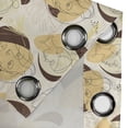 thumbnail image 4 of Ambesonne Abstract Grommet Curtain, Lady Silhouette Leafy Art, 50"x60", Ivory Pale Mustard, 4 of 5