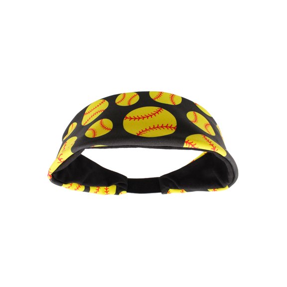 Crazy Softball Headband (Black, One Size)