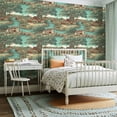 thumbnail image 2 of Peel and Stick Wallpaper Contact Paper Chinoiserie Garden Landscape Vintage Countryside House Bridge Tree Self Adhesive and Removable 24in x 118in, 2 of 8