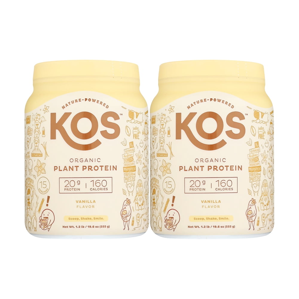 Kos Organic Plant Based Vanilla Delicious Vegan Protein Powder 2 Pack 3010