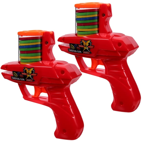 Shisuyan 2pcs Foam Disc Launcher Saucer Flying Shooter Disc Shooter Flying Foam Saucer Plaything