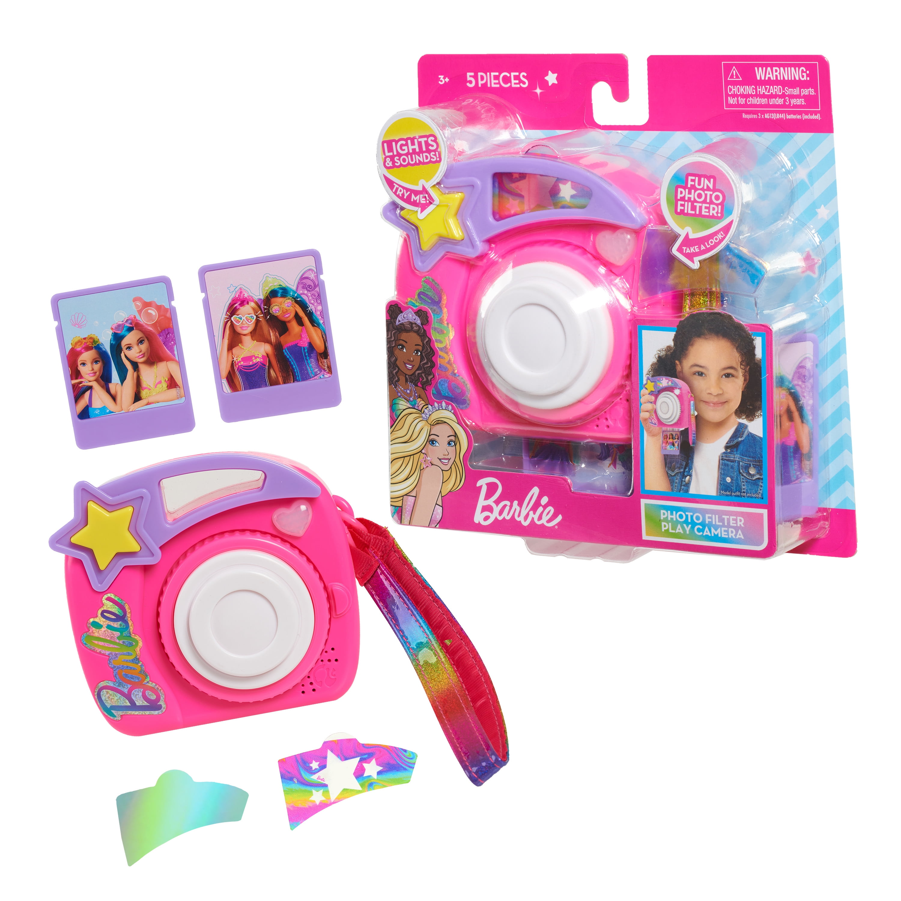 Barbie Photo Filter Play Camera, Kids Toys for Ages 3 up
