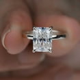 thumbnail image 2 of Cora Jewellery 2.5CT Radiant Moissanite Solitaire Engagement Ring For Women, 10K White Gold, 2 of 6