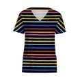 thumbnail image 3 of Frostluinai Nursing Uniform For Womens Scrubs Tops Color Casual Working Uniform With Pocket V-Neck Work Utility & Safety Tops Nursing Worker Protective Clothing Top, 3 of 4