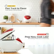 CUCKOO Micom Rice Cooker 6 Cup Uncooked / 12 Cup Cooked, Fuzzy Logic Rice Maker with Delay Timer & Keep Warm Setting, Versatile Food Steamer for Cooking, Non-Stick Inner Pot, Red (CR-0655F)