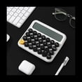 thumbnail image 3 of 12 Digits Mechanical Switch Calculator LCD Display Desktop Calculator Button Financial Calculator Beige,1 x Mechanical Switch Calculator,Beige, 3 of 8