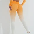 thumbnail image 2 of Leggings for Women Gradient Color Workout High Waist Hip Lifting Seamless Yoga Pants Running Gym Leggings (S, Orange), 2 of 6