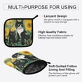 thumbnail image 4 of 2 PCS Oven Baking Gloves Set Heat Resistant Oven Mitt & Pot Holder Set Cooking Mitts Kitchen Home Supplies Cats in Sunflowers Garden, 4 of 5