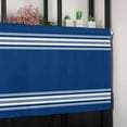 thumbnail image 7 of Valances for Windows White Stripes Geometric Blue Background Valance Rod Pocket Window Treatments Curtains for Kitchen Small Windows Living Room Bedroom Bathroom, 42"x12", 7 of 7