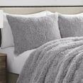 thumbnail image 5 of Lush Decor Emma Faux Fur Polyester Comforter, Full/Queen, White, 3-Pc Set, 5 of 11