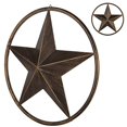 thumbnail image 3 of Urbalabs 32" Metal Barn Star Western Decor Smooth Rope Ring Rustic Wall Decor Texas Lone Star, 3 of 7