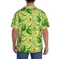 thumbnail image 3 of Honeii Green Avocado for Men's Short-Sleeved Button-Up Collared Shirt Featuring A Pocket, Perfect for Beach Vacations, And Travel Adventures.-3X-Large, 3 of 5