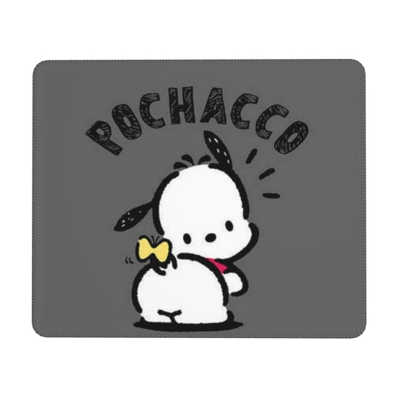 Sanrio Pochacco Mouse Pad,Small Gaming Mousepad,Non-Slip Rubber Base And Stitched Edges Desk Mat For Computer Home Office Work And Study 7 X 8.6 In