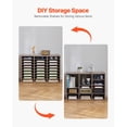 thumbnail image 5 of Wooden Mail Sorter with 27 Slots,Removable Dividers for Office Paper Organization,Black-Grey File Storage for Home Classroom Desk, 5 of 12