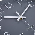 thumbnail image 5 of Small Wall Clock 8 Inch Gray Wall Clocks Silent Non-Ticking for Bedroom Bathroom Kitchen, 5 of 7