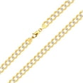 thumbnail image 6 of Nuragold 14k Real Yellow Gold Solid Cuban Curb Link 10mm Diamond Cut Pave Chain Bracelet (8"-9") Two Tone Italian Jewelry for Men, 6 of 9