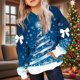 thumbnail image 1 of Sudadera con capucha para niños, moderna, informal, holgada, con estampado de manga larga, gorro con bolsillo de cuerda, sudadera de poliéster para niños., 1 of 5