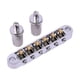 thumbnail image 2 of Yuarrent Puente de sillín de rodillo de guitarra, accesorios de puentes ajustables con bloqueo de orificio de poste, pieza trasera para eléctrico Accesorios para instrumentos musicales Plata Yuarrent  OD032285-01B, 2 of 6