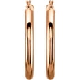 thumbnail image 2 of FB Jewels 14K Rose Gold 30mm Tube Hoop Earrings, 2 of 3