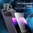 thumbnail image 5 of JETech 5 in 1 Magnetic Case for iPhone 14 Pro 6.1-Inch with 2-Pack Tempered Glass Screen Protector and Camera Lens Protector, Compatible with MagSafe, Shockproof Bumper Phone Cover (Deep Purple), 5 of 7