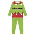 thumbnail image 2 of Suhoaziia Christmas ELF Sleepwear for Girls Elastic Outfits Size 15-16 Years Teen,2 Pieces Aesthetic Breathable Pajama Set Matching Set Durabl Nightwear Elastic Suit, 2 of 5