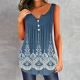 thumbnail image 1 of SMihono Hauts pour Femmes Débardeur pour Femmes Mode Débardeur d'Été pour Femmes à Col en V Sans Manches Imprimé Débardeur Décontracté Blouse Débardeur pour Femmes Hauts d'Été pour Femmes, 1 of 5
