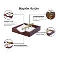 thumbnail image 6 of Decozen Napkin Holder in Solid Wood Brown Finish with Metal ornament in Gold finish, 6 of 9