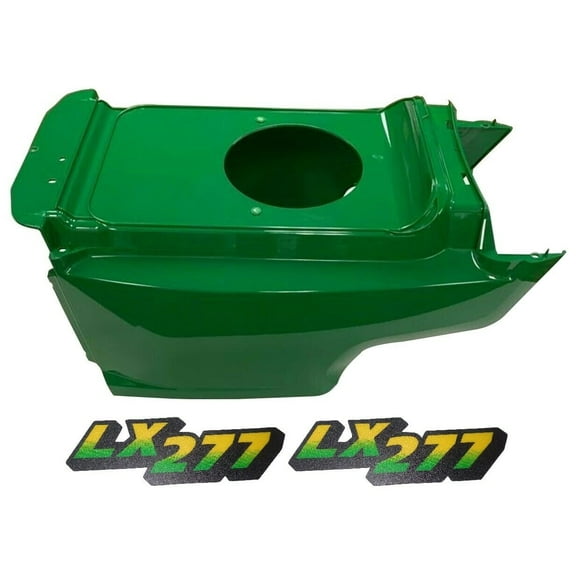 Lower Hood and Set of2 Decals Replaces AM132688 M126051 Fits John DeereLX277 LOW SN