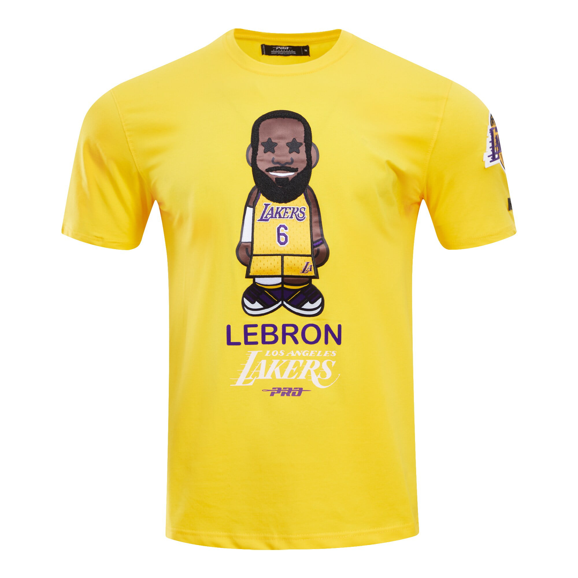 Men's Pro Standard LeBron James Gold Los Angeles Lakers #6 Caricature T- Shirt 