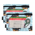 thumbnail image 4 of 2 Pack Flip Folders with Clear PVC Window Binder Pouches 3-Ring Binder Organizer for Office & Home Cartoon Dog Faces and Bones, 4 of 6