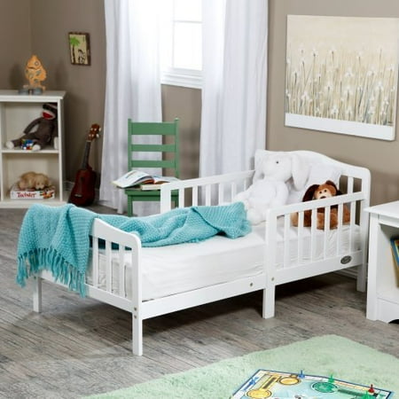 The Orbelle Contemporary Solid Wood Toddler Bed - White