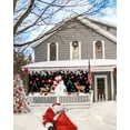 thumbnail image 5 of Garage Door Banner Cover 7 x 16 ft, Christmas Snowman Red Christmas Balls Pine Leaves Black Christmas Garage Door Decorations Holiday Christmas Backdrop Decor for Winter New Year Xmas Party, 5 of 6
