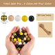 thumbnail image 2 of 200 piezas de cuentas de madera redondas estampadas de color amarillo para pulseras elásticas DIY, kits de decoración navideña., 2 of 7