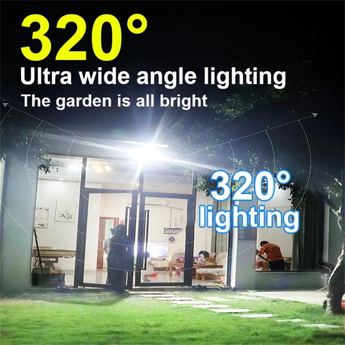 800W Solar Street Lights Outdoor Waterproof, Super Bright 10000LM Commercial Parking Lot Lights Street Lamp, LED Flood Lights Motion Sensor for Outdoor Garden Yard Patio