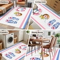 thumbnail image 6 of Swimming Ring Washable Area Rugs 2.7'x5', Summer Slippers Coconut Starfish Stripes Low Pile Throw Living Room Rug Non-Slip Sturdy Edge Binding Carpet for Indoor Entryway Bedside Kitchen, 6 of 9